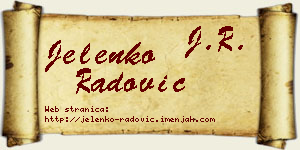 Jelenko Radović vizit kartica